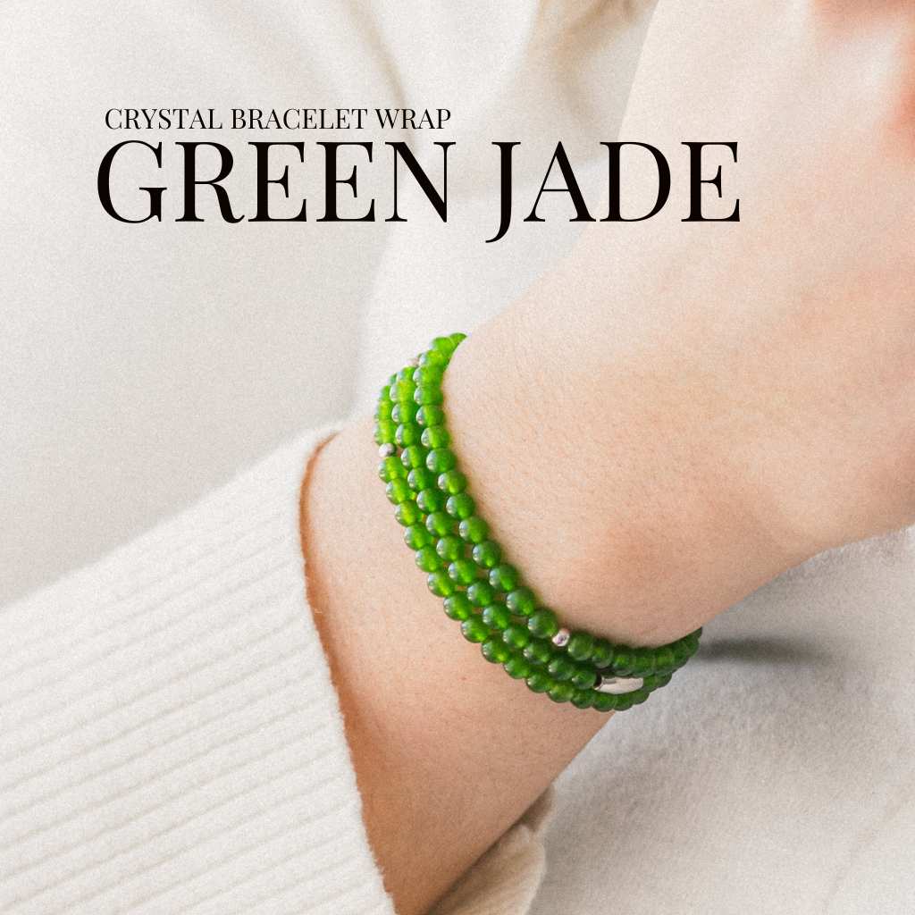 Green Jade Gemstone Wrap Bracelet