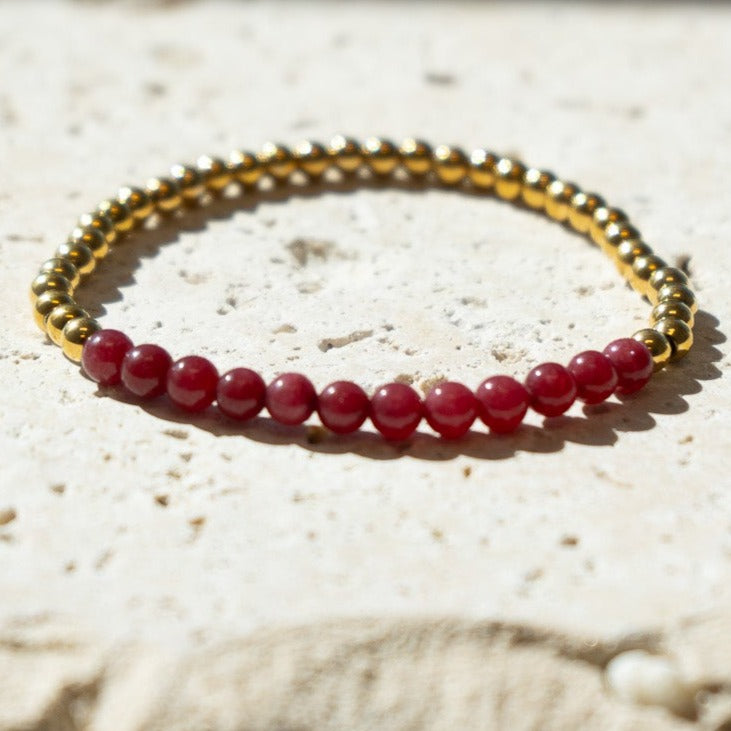 18.00 ct. t.w. Multicolored Sapphire and 4.40 ct. t.w. Ruby Bead Bracelet  in 10kt Yellow Gold | Ross-Simons