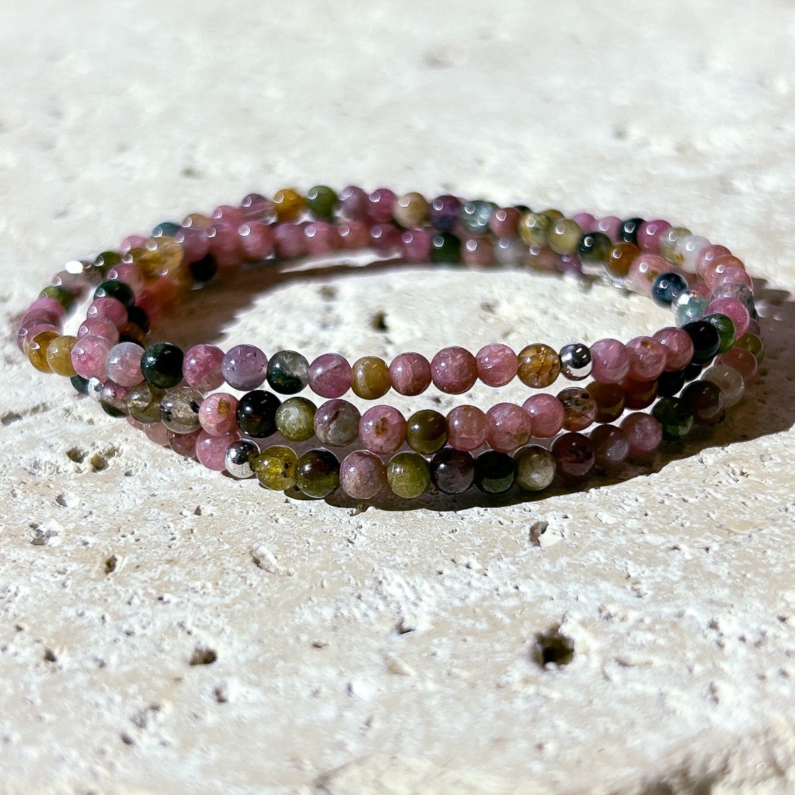 Rainbow Tourmaline Chakra Balancing Bead Bracelet – Mystic Aura