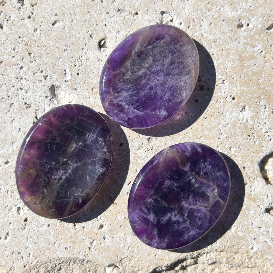 Natural Amethyst Worry Stones – Kumi Oils