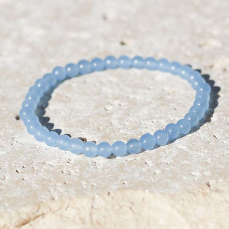 Blue topaz, larimar bracelet 925 sterling silver cluster bracelet.