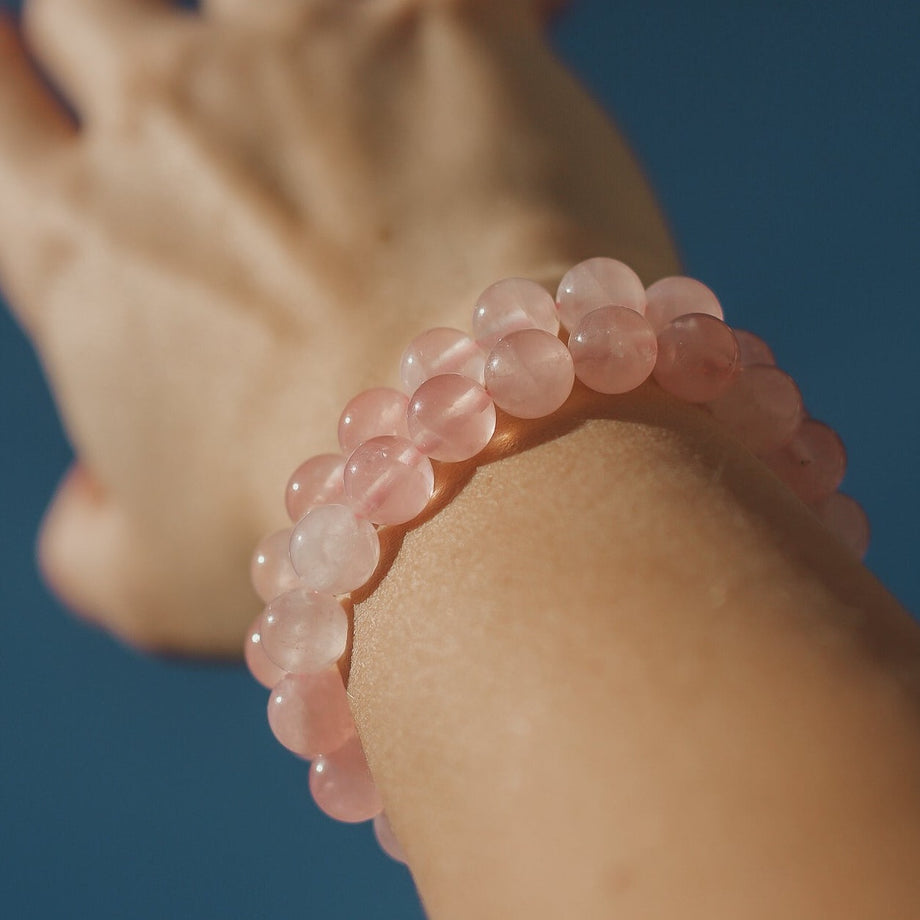 Free Spirit Quartz and Wood Bead Bracelet