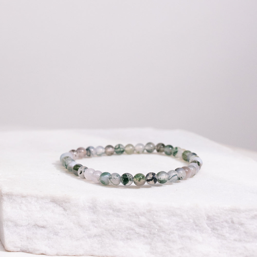 Moss Agate Gemstone Bracelet