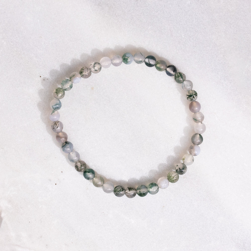 Moss Agate Gemstone Bracelet